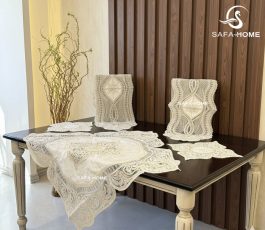 رومیزی مدرن طرح قلب 5 تکه