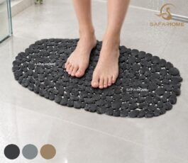 زیر دوشی حمام سیلیکونی طرح سنگ ضدلغزش سایز 45×75