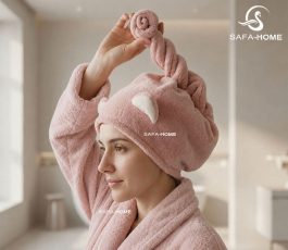 کلاه حمام هندی میکروفایبر طرح گوش دار
