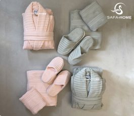 سرویس حوله عروس و داماد صورتی سدری دالورا