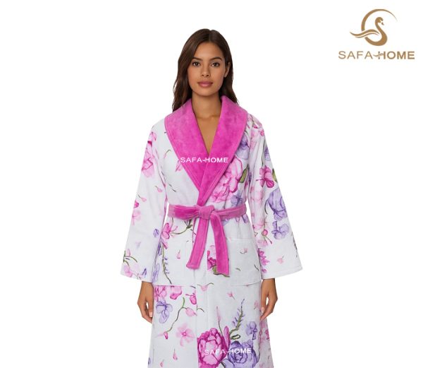 حوله تن پوش زنانه طرح دانژه بنفش