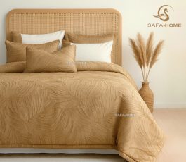 روتختی دونفره چهارفصل طرح برگ نسکافه ای