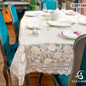 سفره گل برجسته طرح گیپور متوسط 180×130
