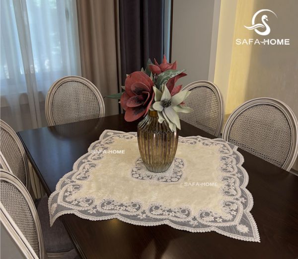رومیزی مربع بته جقه 90×90 سانتی متر