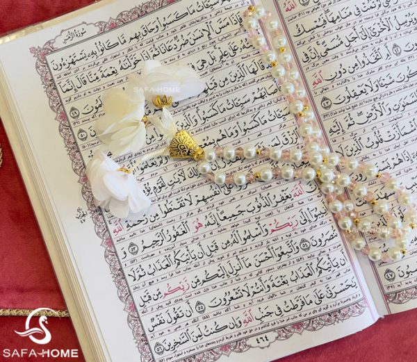 تسبیح گل برجسته صدفی