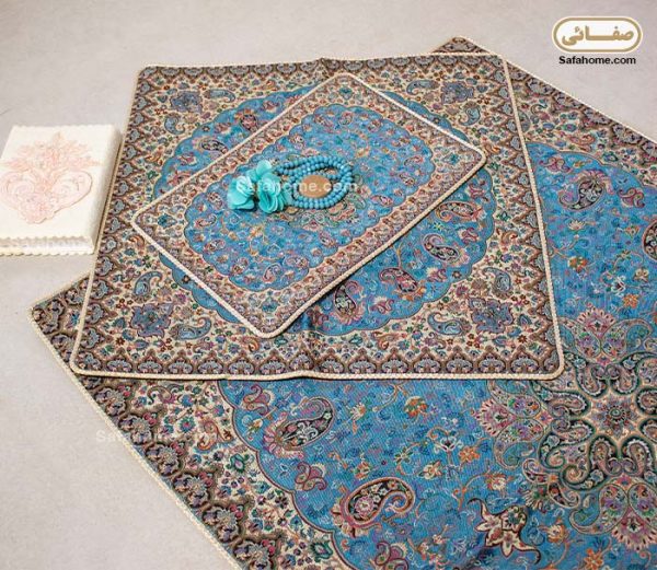 سجاده و جانماز ترمه هاشمی کد 46 ممتاز فیروزه ای