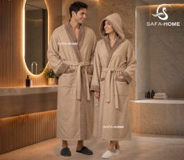 حوله تن پوش قهوه ای نسکافه ای برق لامع سایز 135