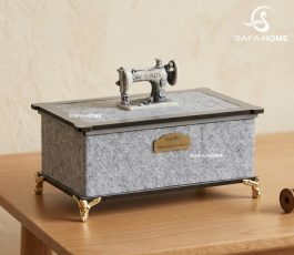 جعبه لوازم خیاطی چوبی طرح کلاسیک