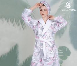 حوله تن پوش زنانه طرح ماهور صورتی