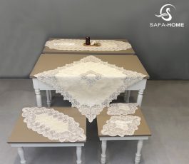 رومیزی پاشا طرح اسلیمی 5 تکه
