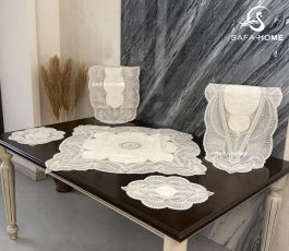 رومیزی جلومبلی جدید طرح ناردون 5 تکه