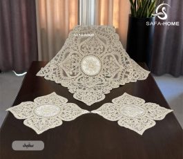 رومیزی 3 تکه مربع جاسمین