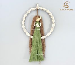 قاب مکرومه طرح فرشته سبز