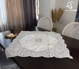 رومیزی مربع مخمل طرح کیانا