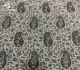 ترمه متری کد 140نقره ای سبز
