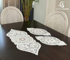 رومیزی منجوق‌دوزی ستاره طوسی