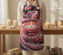 پیشبند مخمل چاپی طرح شمع