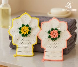 لیف بافتنی گل برجسته