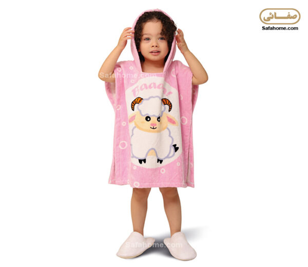 پانچو کودک ببعی صورتی سایز 50