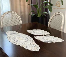 رومیزی 3 تکه پاشا طرح گلزار