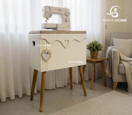 میز چرخ خیاطی دوژان طرح خطی ساده