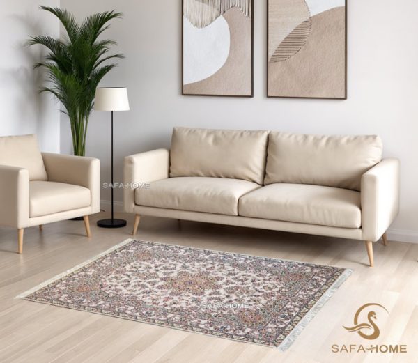 فرش شانل مخمل طرح مینوسا یک و نیم متری