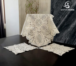 رومیزی مربع 3 تکه صدف