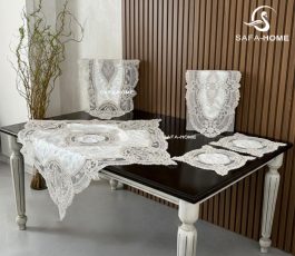 رومیزی مخمل قیطان طرح لوتوس