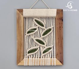 قاب مکرومه طرح برگ