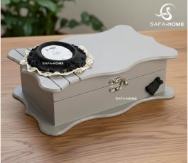 جعبه لوازم خیاطی طوسی و مشکی