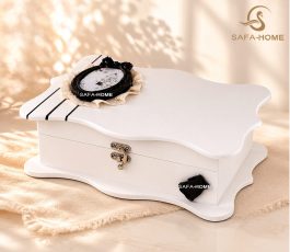 جعبه لوازم خیاطی دوژان سفید و مشکی