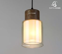 چراغ آویز چوبی طرح هاله