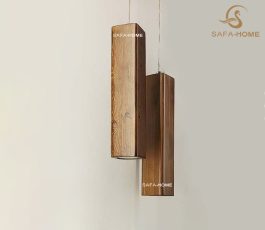 چراغ آویز چوبی طرح نی 3