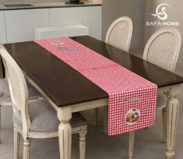 رومیزی رانر طرح چهارخانه سایز 180 سانتی متر