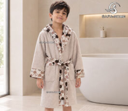 ست حوله تن پوش و دمپایی بچگانه هیرا سایز 80