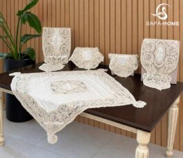 ست رومیزی پاشا 5 تکه منجوق طرح نگارین