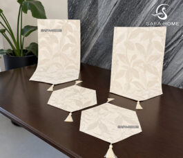 ست رومیزی رانر 4 تکه طرح برگ
