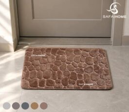 پادری مخمل طرح سنگ 45*75 سانتی متر